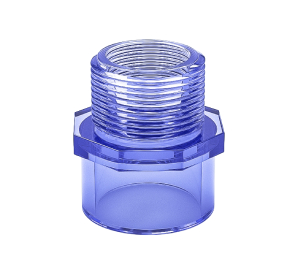 UPVC透明外牙直通